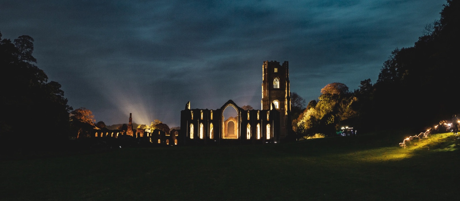 The ruins lit for Fountains by Floodlight